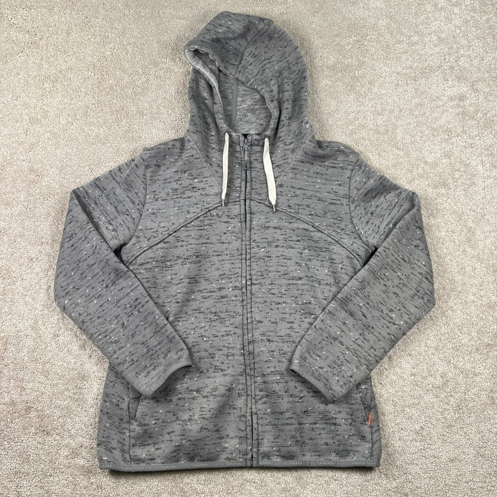 Mammut Chamuera ML Hooded Jacket Womens L Gray Knit Fleece Zip Up 1014-01370 - Picture 2 of 10